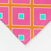 Roze Oranje en blauw Diamond Fleece Blanket (Hoek)