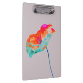 Roze oranje en blauwe papaverbloem klembord (Rechts)