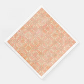 Roze Oranje en Cream Metallic Filigree Pattern Servet (Hoek)