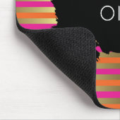 Roze, Oranje en Faux metalen strips Muismat (Hoek)