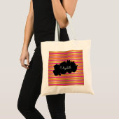 Roze, Oranje en Faux metalen strips Tote Bag (Voorkant (product))