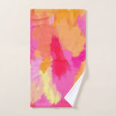 Roze, Oranje en geel Bad Handdoek (Handdoek)