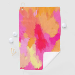 Roze, Oranje en geel Golfhanddoek