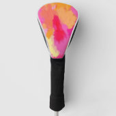 Roze, Oranje en geel Golfheadcover (Voorkant)