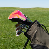 Roze, Oranje en geel Golfheadcover (Insitu)