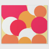 Roze, Oranje en gele pokadots Cadeaupapier (Vlak)