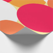 Roze, Oranje en gele pokadots Cadeaupapier (Hoek)