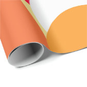 Roze, Oranje en gele pokadots Cadeaupapier (Rol Hoek)