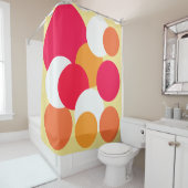 Roze, Oranje en gele pokadots Douchegordijn