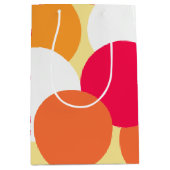 Roze, Oranje en gele pokadots Medium Cadeauzakje (Voorkant)