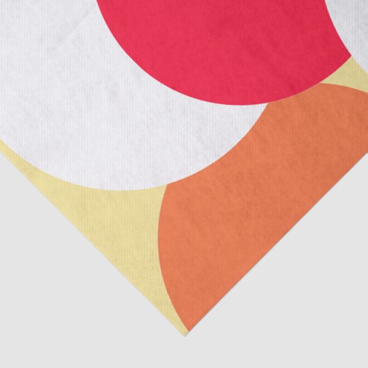 Roze, Oranje en gele pokadots Tissuepapier (Detail)