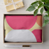 Roze, Oranje en gele pokadots Tissuepapier (Geschenk)