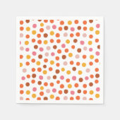 Roze, oranje en gele stippen servet (Voorkant)