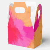 Roze, Oranje en gele Waterverf Favor Box Bedankdoosjes (Geopend)