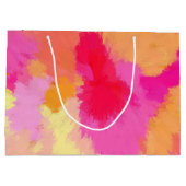 Roze, Oranje en gele Waterverf Large Cadeautasje (Achterkant)