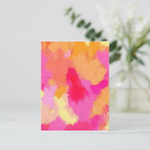 Roze, Oranje en gele Waterverven Briefkaart (Staand voorkant)
