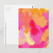 Roze, Oranje en gele Waterverven Briefkaart (Voorkant / Achterkant)