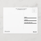 Roze, Oranje en gele Waterverven Briefkaart (Achterkant)