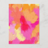 Roze, Oranje en gele Waterverven Briefkaart (Voorkant)