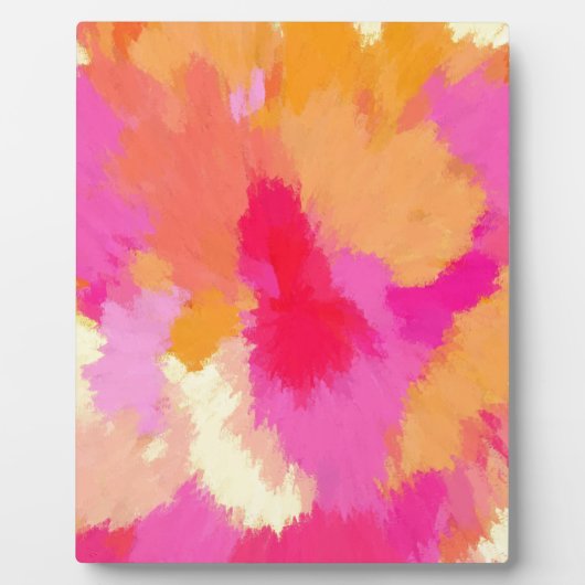 Roze, Oranje en gele Waterverven Fotoplaat (Voorkant)