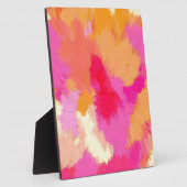 Roze, Oranje en gele Waterverven Fotoplaat (Zijkant)