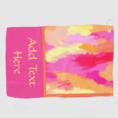 Roze, Oranje en gele Waterverven Golfhanddoek (Horizontaal)