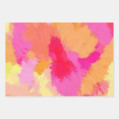 Roze, Oranje en gele Waterverven Inpakpapier Vel (Voorkant 3)