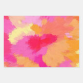 Roze, Oranje en gele Waterverven Inpakpapier Vel (Voorkant)