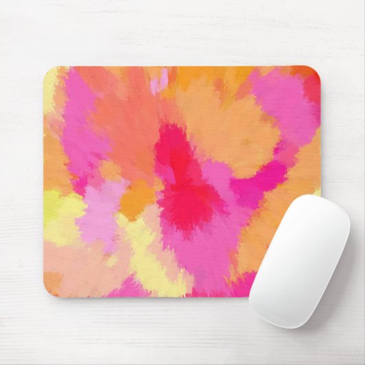 Roze, Oranje en gele Waterverven Muismat (Met muis)