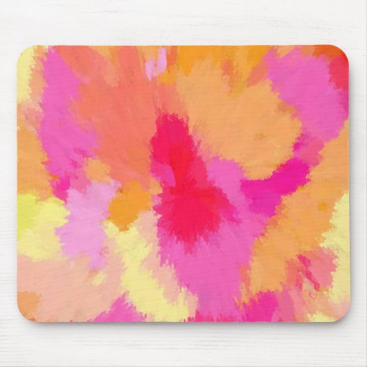 Roze, Oranje en gele Waterverven Muismat (Voorkant)