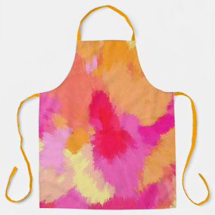 Roze, Oranje en gele Waterverven Schort