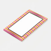 Roze, Oranje en goudhoudende metalen strips Post-it® Notes (Schuin)