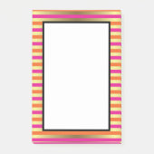 Roze, Oranje en goudhoudende metalen strips Post-it® Notes (Voorkant)