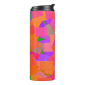 Roze, Oranje en Paarse Abstract Thermosbeker (Gedraaid links)