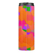 Roze, Oranje en Paarse Abstract Thermosbeker (Achterkant)