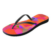Roze, Oranje en Paarse Abstracte Teenslippers (Schuin)