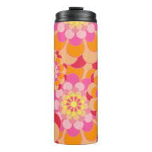 Roze Oranje en rode ventilatorvoedingsretro