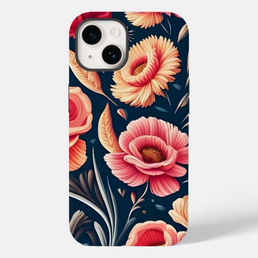  roze, Oranje en rood ventilatorpatroon Case-Mate iPhone Case (Achterkant)