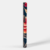  roze, Oranje en rood ventilatorpatroon Case-Mate iPhone Case (Achterkant / Rechts)