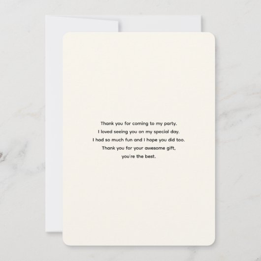 Roze, Oranje en witte rozen Bouquet Dank je Bedankkaart (Achterkant)