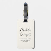 Roze, Oranje en witte rozen Floral Bouquet Bagagelabel (Achterkant verticaal)