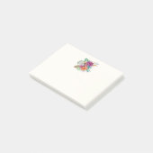 Roze, Oranje en witte rozen Floral Bouquet Post-it® Notes (Schuin)