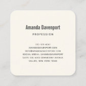 Roze, Oranje en witte rozen Floral Bouquet Vierkante Visitekaartje (Achterkant)