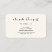 Roze, Oranje en witte rozen Floral Bouquet Visitekaartje (Achterkant)