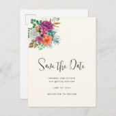 Roze, Oranje en witte rozen Uitnodiging Briefkaart (Voorkant / Achterkant)