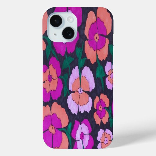 Roze Oranje en zwarte iPhone draagtas Case-Mate iPhone Case (Achterkant)