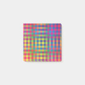 Roze Oranje Geel Geruit Patchwork Patroon Post-it® Notes (Voorkant)