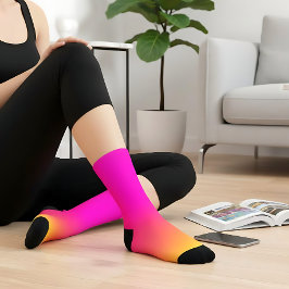 Roze Oranje Geel Ombre Sokken