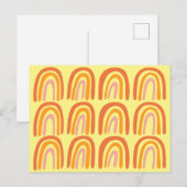Roze Oranje geel, zoet regenboogpatroon Briefkaart (Voorkant / Achterkant)