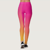Roze Oranje gele Ombre Leggings (Achterkant)